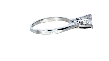 Sortija de Compromiso Oro Blanco 14k