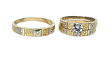 Trio de Matrimonio Diseño tornillo 10k
