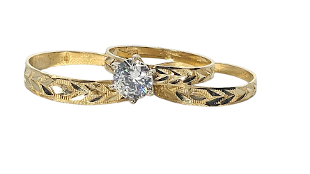 Trio de Matrimonio 10K,Cz