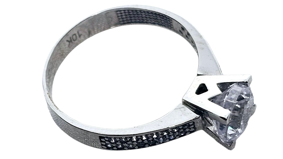 Sortija De compromiso Oro Blanco 10k