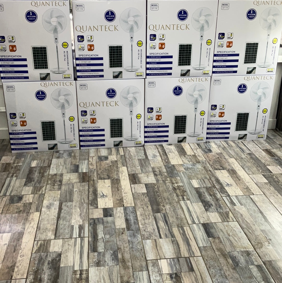 Abanico solar 18” quanteck