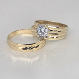 Trio de Matrimonio 10k CZ