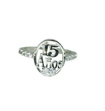 Sortija de 15 Años Cz 10k