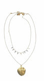 Collar doble cadena con cruces S/Steel Dorado