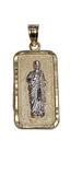 Medalla de Santo 14k 2tonos
