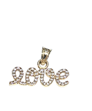 Charm Love 10k Cz