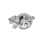 Sortija de 15 con Flor 10k