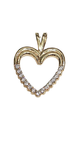 Charm de corazón Cz 14k