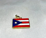 Charm de Bandera de P.R. 10k