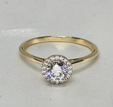 Sortija de Compromiso 14k CZ