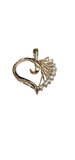 Charm Corazón diseño Cz 14k