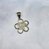 Charm de Flor con Mariposa 10k