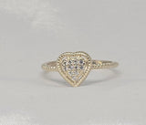 Sortija de Corazon en Pave 14k