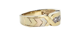 Aro Tricolor  14k Cz