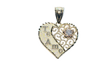 Charm Corazón Te Amo 14k Cz