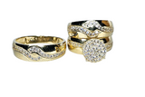 Trio Matrimonio 10k Cz Pave