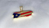 Charm mapa bandera P.R. 10k