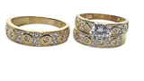 Trio de Matrimonio 10k Cz