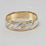 Aro de Caballero 14k 2tonos
