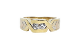 Aro Tricolor  14k Cz