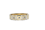 Aro de Caballero 14k 2 tonos y cz