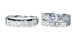 Trio Matrimonio Oro Blanco 14k