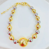 Pulsera Bolas 2tonos S/Steel
