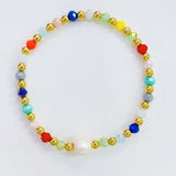 Pulsera elastica Piedras colores S/Steel