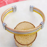 Bangle Tricolor cable marino S/Steel