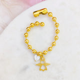 PULSERA S/STEEL DORADO ANGEL CORAZON