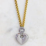 CADENA DORADA CON CHARMS PLATEADO S/STEEL