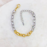 PULSERA S/STEEL 2TONOS