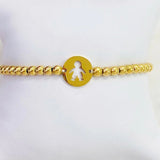 pulsera niño elastica S/Steel dorado