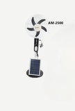 Abanico recargable con placa solar AM-2500